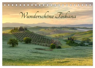 Wunderschöne Toskana (Tischkalender 2024 DIN A5 quer), CALVENDO Monatskalender