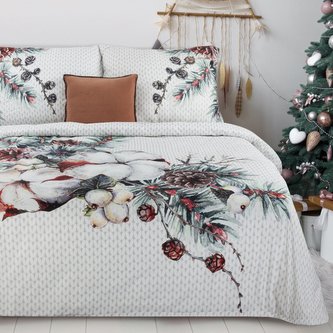 Vánoční povlečení 100% bavlna XMAS STAR II. 1x 200x220 cm, 2x povlak 70x80 cm francouzské povlečení MyBestHome