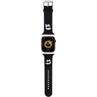 Karl Lagerfeld Karl and Choupette Head NFT řemínek Apple Watch 42/44/45/49 černý Karl Lagerfeld Karl and Choupette Head NFT řemínek Apple Watch 42/44/45/49 černý