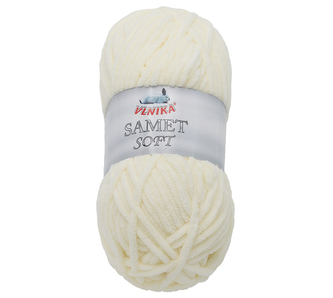 Příze SAMET - smetanová - 100g / 100 m