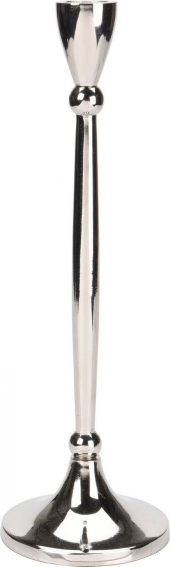 Hliníkový svícen lesklý 27x9 cm