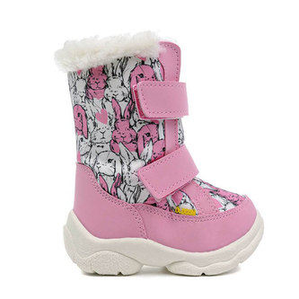 Oldcom Dětské Zimní Boty ALASKA BUNNY Růžové Velikost: 23, Barva: Růžová