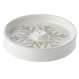 Stojánek na vonné tyčinky  a kužel y- Vánoční sněhová vločka - porcelán
