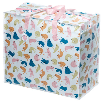 Taška na prádlo se zipem Kočičí život