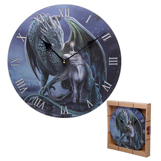 Nástěnné hodiny Magický ochránce - Drak a jednorožec, design Lisa Parker