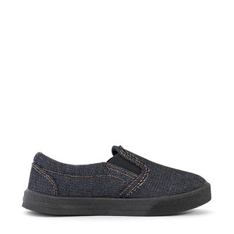 Oldcom Slip-On BOSTON Černé s černou podrážkou Teen Velikost: 35, Barva: Černá