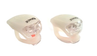 blikačka přední+zadní 4RACE LS03 silicon bílé