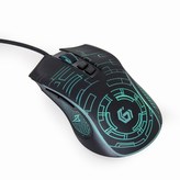 GEMBIRD myš MUSG-RGB-01, podsvícená, 7 tlačítek, černá, 3600DPI,  USB