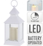 Dekorativní lucerna bílá s LED svíčkou 23,5x10x10 cm