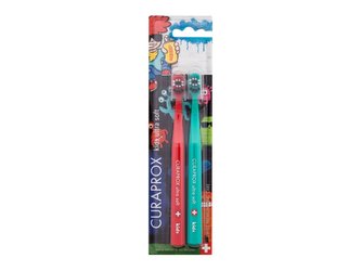 Curaprox Kids Klasický zubní kartáček Ultra Soft 1 balení Graffiti Edition pro děti