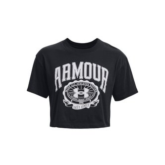T-shirt Collegiate Crest Crop SS Grey - Under Armour - Velikost: M