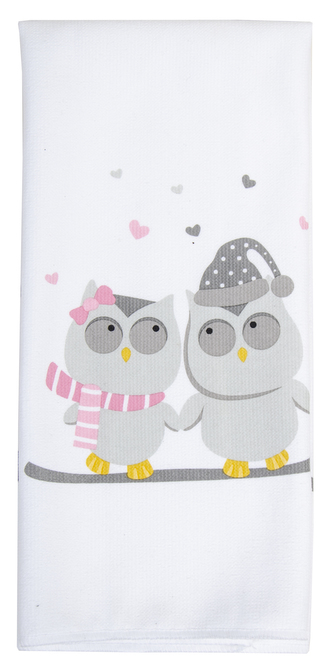 Utěrka LOVELY CHRISTMAS mikrovlákno 38x63 cm motiv SOVIČKY  Essex