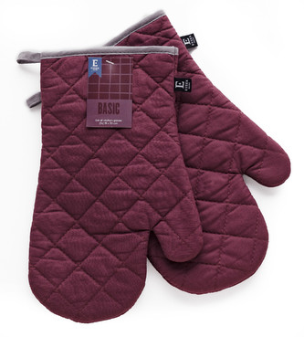 Kuchyňské bavlněné rukavice chňapky BASIC červená, 100% bavlna 18x30 cm Essex