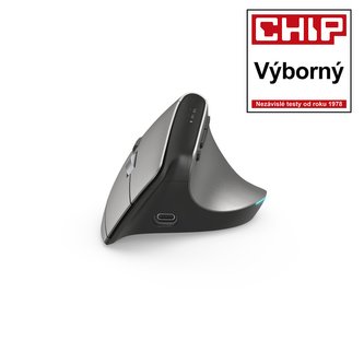 Hama vertikální ergonomická bezdrátová myš EMW-700, nabíjecí, multi-device