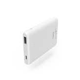 Hama SLIM 5HD, powerbanka, 5000 mAh, 1 A, výstup: USB-A, bílá