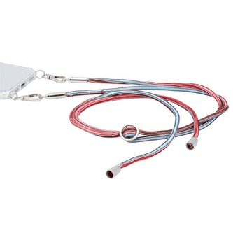 Hama šňůrka pro Cross-Body kryty/ pouzdra, textil, metalický efekt, modrá/ červená