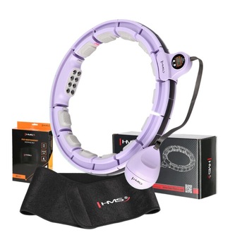 SET HHM13 + BR163 FIALOVÁ HULA HOOP OBRUČ SE ZÁVAŽÍM, MAGNETY A POČÍTADLEM HMS
