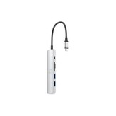 iWant USB-C HUB 6v1 HDMI + SD/Micro SD stříbrný