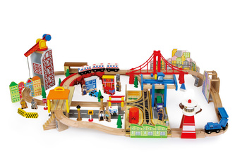 Small Foot Dřevěná vláčkodráha železnice Přístav