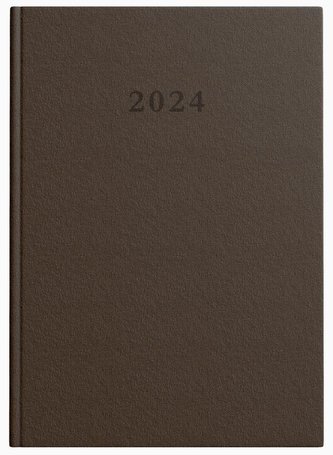 Kalendarz 2024 książkowy A5 Standard DTP brązowy