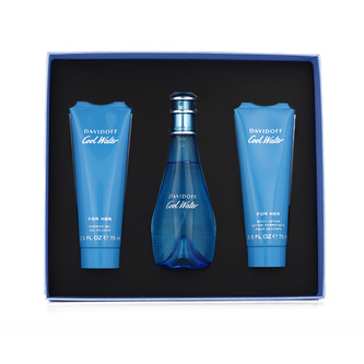 Davidoff Cool Water for Women EDT 100 ml + SG 75 ml + BL 75 ml W