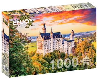 Puzzle 1000 Jesień w zamku Neuschwanstein/Niemcy