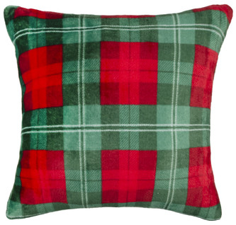 Vánoční polštář WINTER VIBES 40x40 cm zelená Essex mikrovlákno