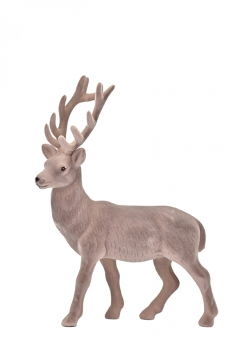 Velurový sob šedý 33 cm