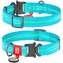 WAUDOG obojek nylonový Glow modrý Fastex QR (37-58cm/2,5cm)