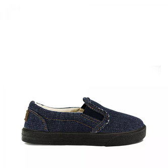 Oldcom Slip-On BOSTON Tmavě modré s černou podrážkou Teen Velikost: 33, Barva: Modrá