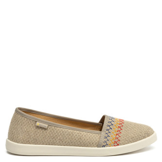 Oldcom Espadrilky FLAX Len Trojbarevné Béžové Velikost: 41, Barva: Béžová