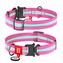 WAUDOG obojek nylonový Glow růžový Fastex QR (25-35cm/1,5cm)