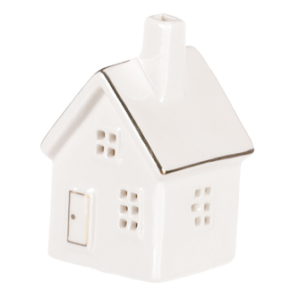 Domek s LED světlem, porcelánový.