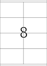 Etikety Top Stick A4/100 ks, 105x70 mm - 8 etiket, bílé