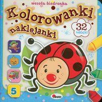 Kolorowanki naklejanki Wesoła biedronka