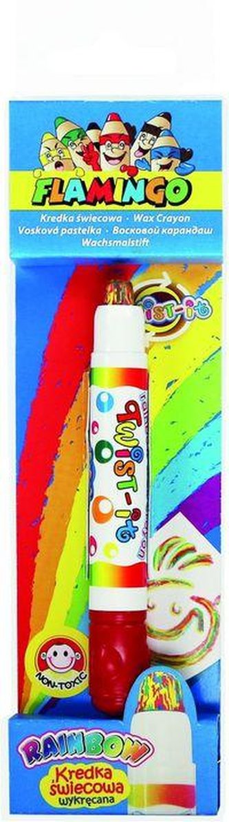 Kredka świecowa wykręcana Flamingo Rainbow