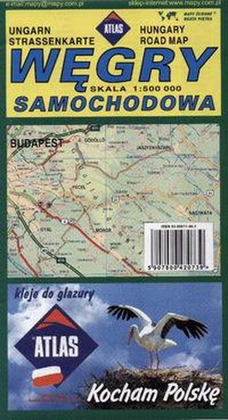 WĘGRY mapa samochodowa 1:500 000