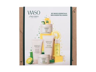 Shiseido Waso čisticí gel Shikulime Gel-To-Oil Cleanser 30 ml + hydratační krém Shikulime Mega Hydrating Moisturizer 15 ml + peelingová maska Satocane Pore Purifyting Scrub Mask 30 ml + noční pleťová maska Yuzu-C Beauty Sleeping Mask 15 ml + rozjasňující