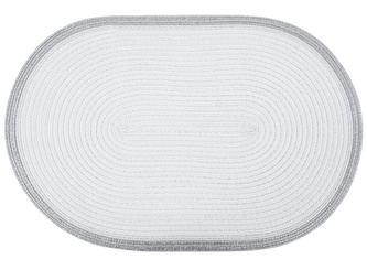 Prostírání TYRA bílá/stříbrná 45x30 cm Mybesthome