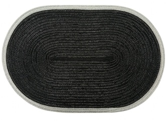 Prostírání TYRA černá/stříbrná 45x30 cm Mybesthome