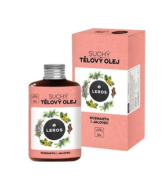 LEROS Suchý tělový olej Rozmarýn & jalovec 100 ml LEROS Suchý tělový olej Rozmarýn & jalovec 100 ml