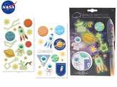 NASA - sada tetování 1list a tetování svítícího ve tmě 1list v papírové kartě