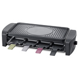 Raclette gril Severin, RG 9646, nepřilnavý povrch, 8 pánviček, grilovací plocha 41,5x21 cm, 1400 W
