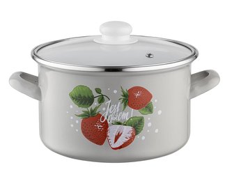 HRNEC SMALTOVANÝ S POKLIČKOU 20 CM 4,1L DŻEM