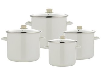 HRNCE SMALTOVANÉ KRÉMOVÁ 8-DÍLNÁ SADA