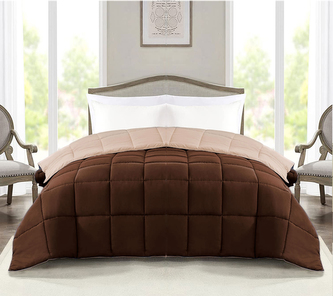 Prošívaná přikrývka DUO COLOR béžová/hnědá 200x220 cm ESSEX