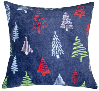 Polštář WINTER VIBES 40x40 cm modrá Essex mikrovlákno