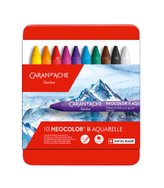 Akvarelové pastely "Neocolor II", 10 různých barev, CARAN D'ACHE 7500.310