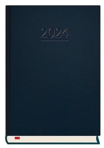 Terminarz 2024 B6 dzienny powszechny granatowy