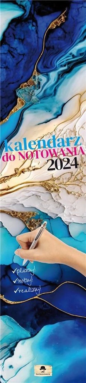 Kalendarz 2024 paskowy wąski Do notowania